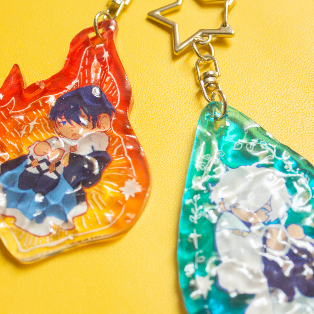 Witch Hat Atelier Qifrey and Olruggio Water/Fire Charm