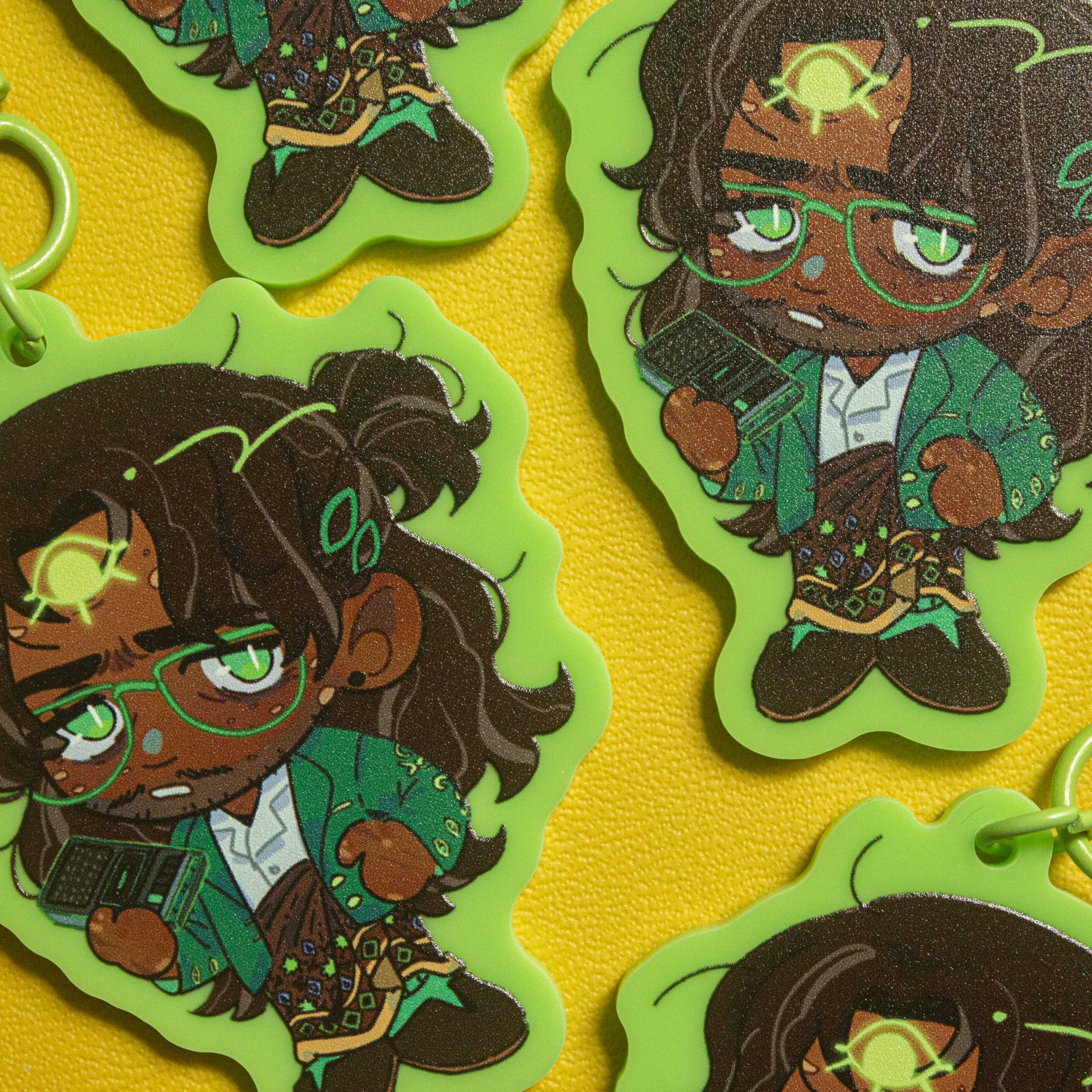 The Magnus Archives Jonathan Sims Thick Standee + Acrylic Charm