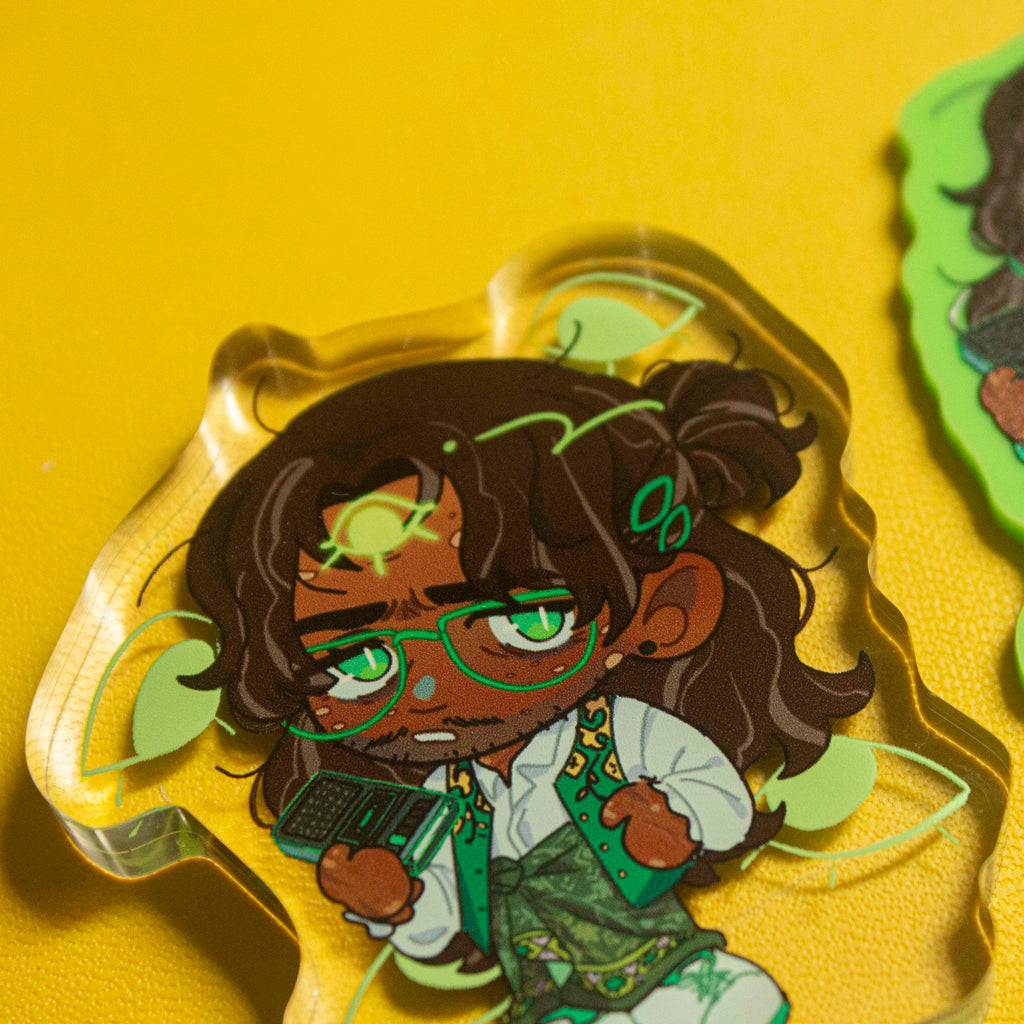 The Magnus Archives Jonathan Sims Thick Standee + Acrylic Charm