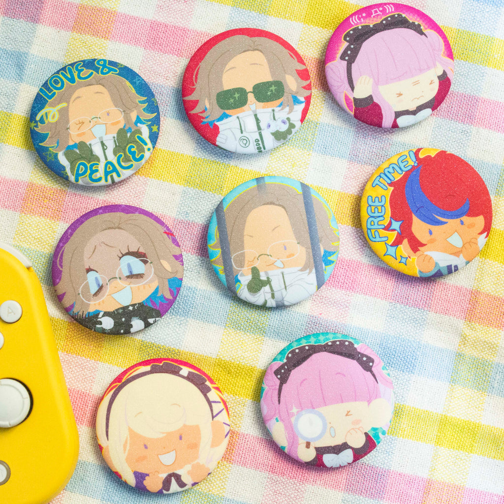 The Hundred Line: Last Defense Academy Mini Glitter Pins