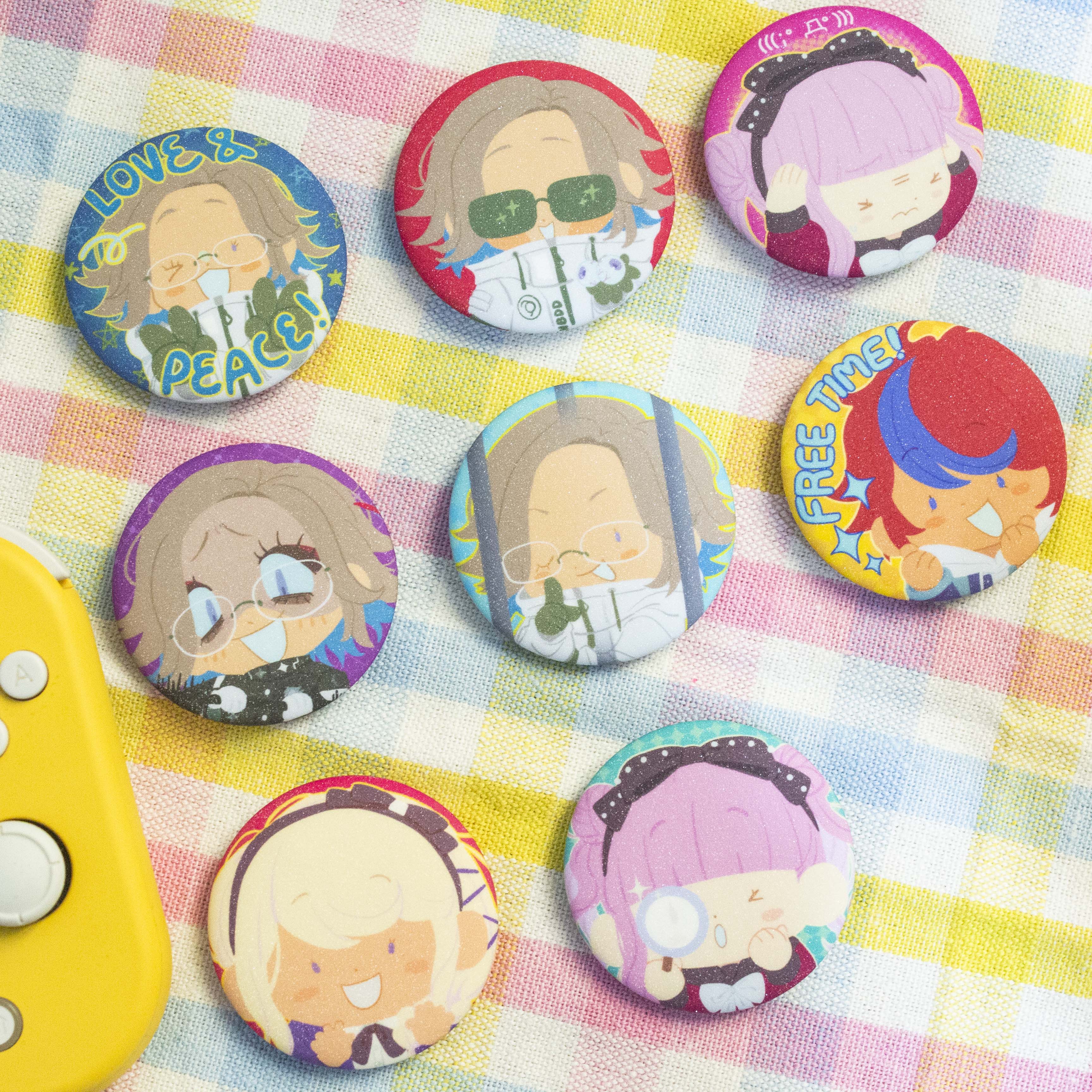 The Hundred Line: Last Defense Academy Mini Glitter Pins