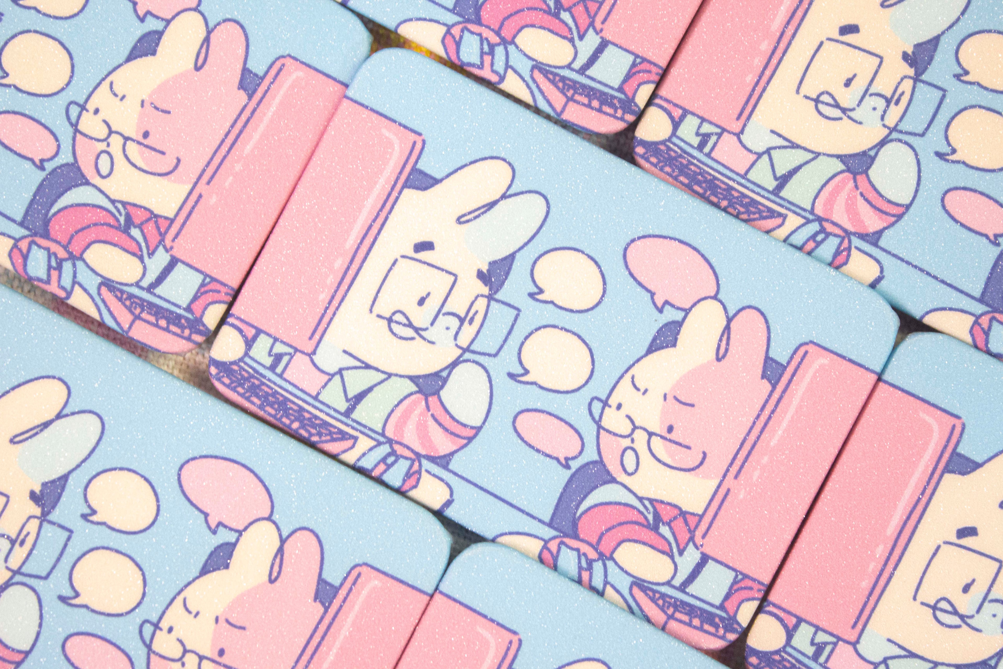 Pride Bunny Pal Rectangle Pins