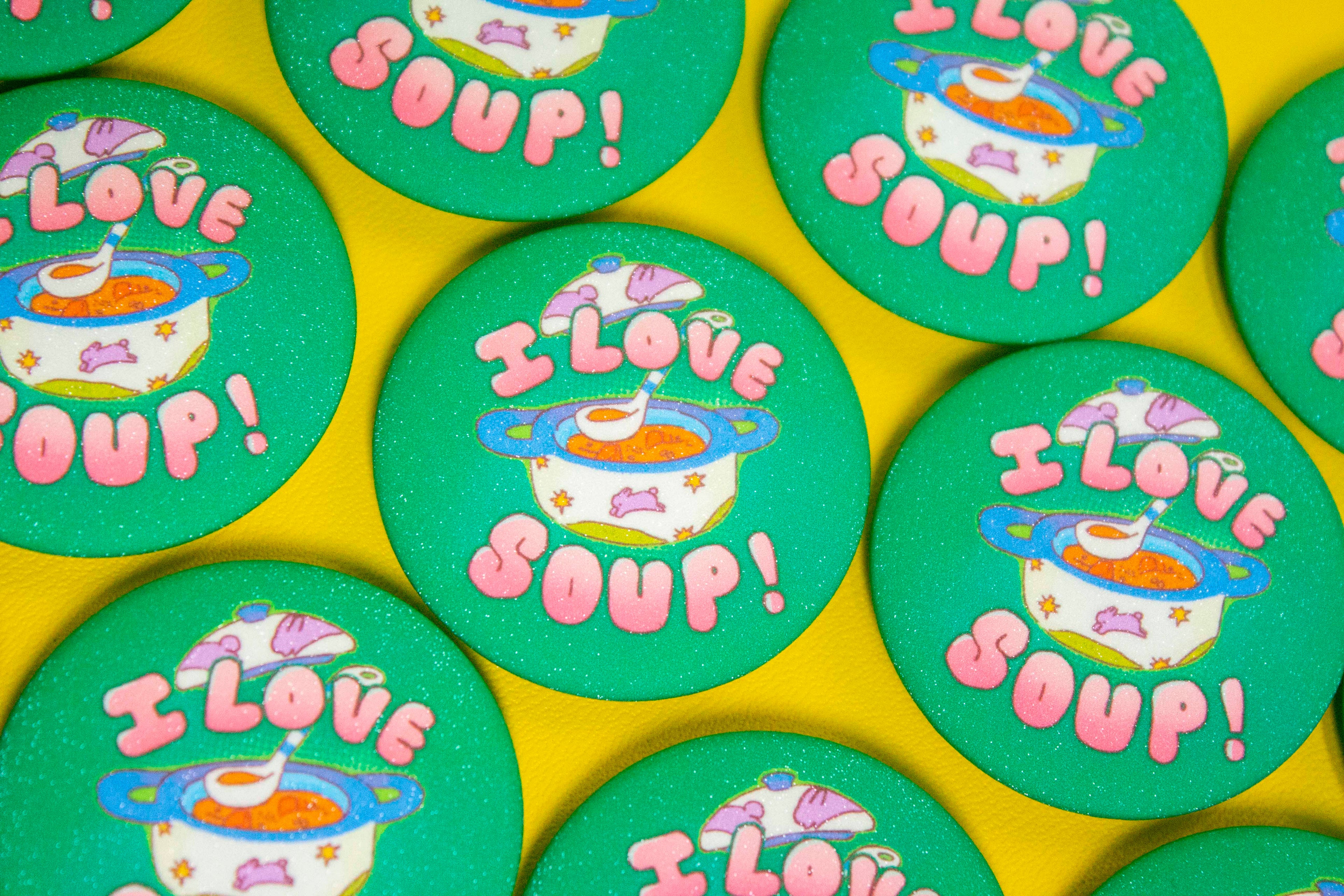 Foodie Buns Round Mini Pins