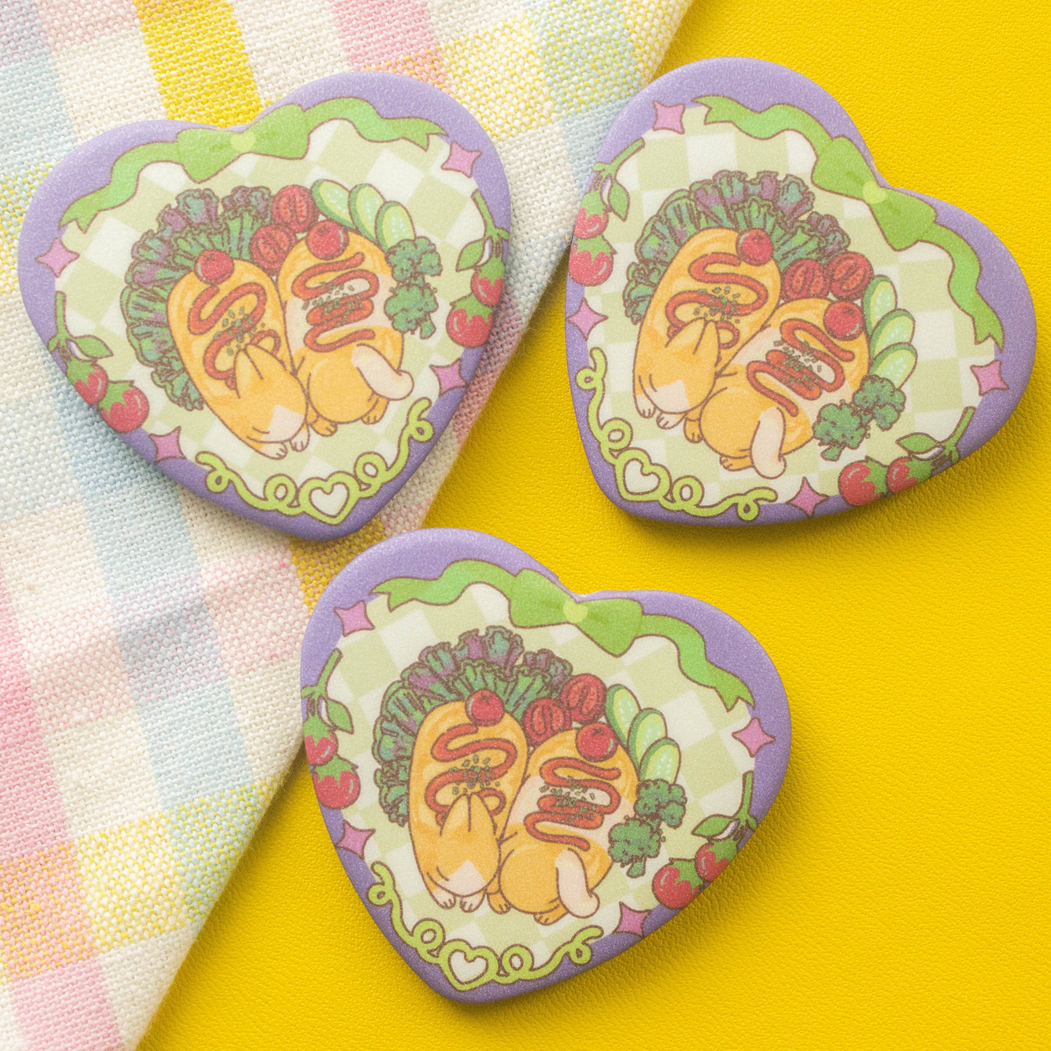 Heart Shaped Bun Pins