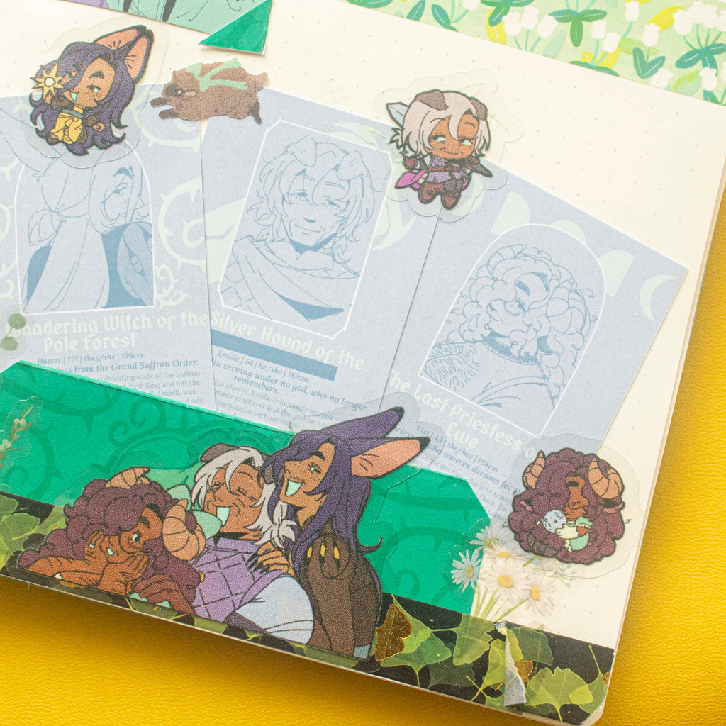 EHV x Priestess & Paladin AU Clear Sticker Sheet