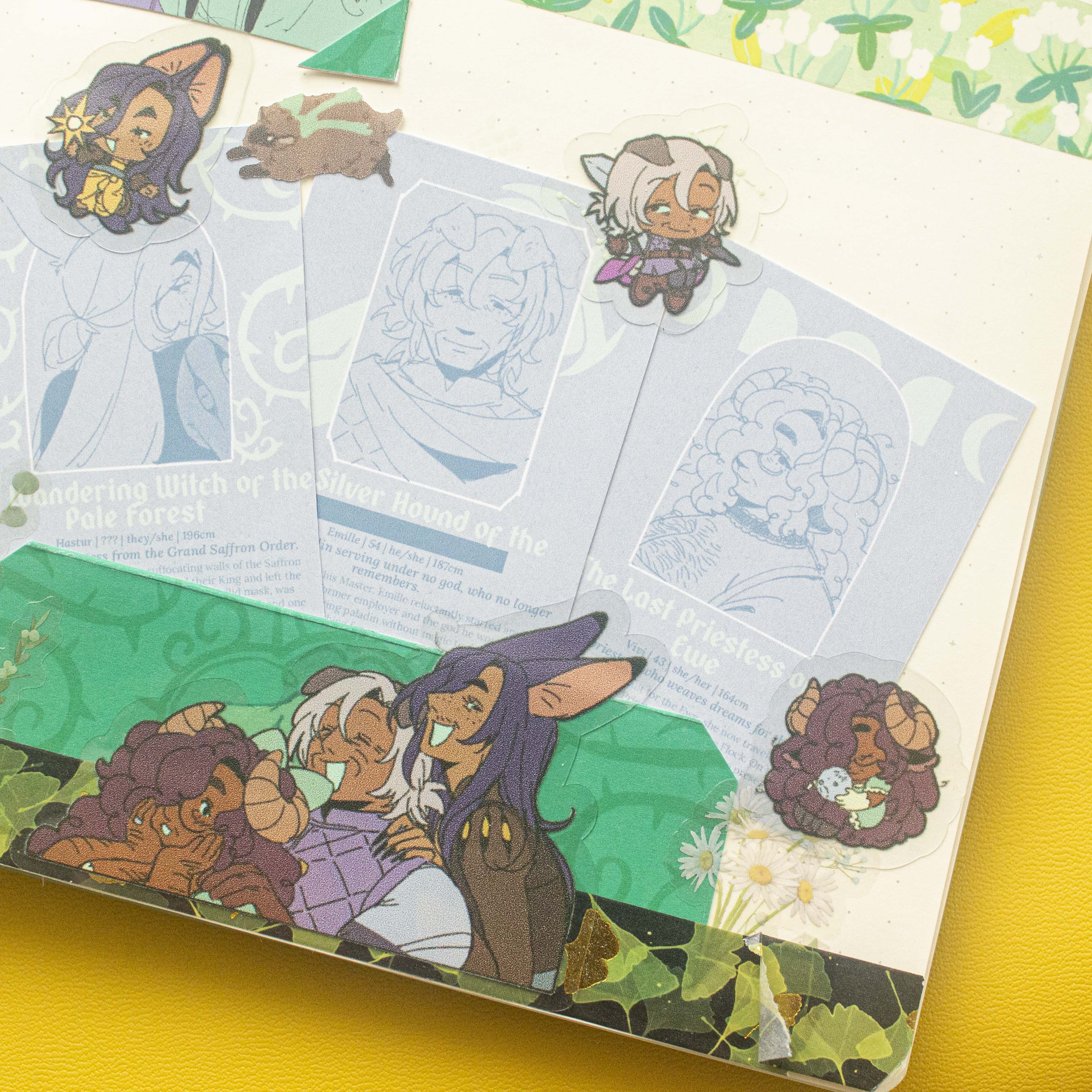 EHV x Priestess & Paladin AU Clear Sticker Sheet