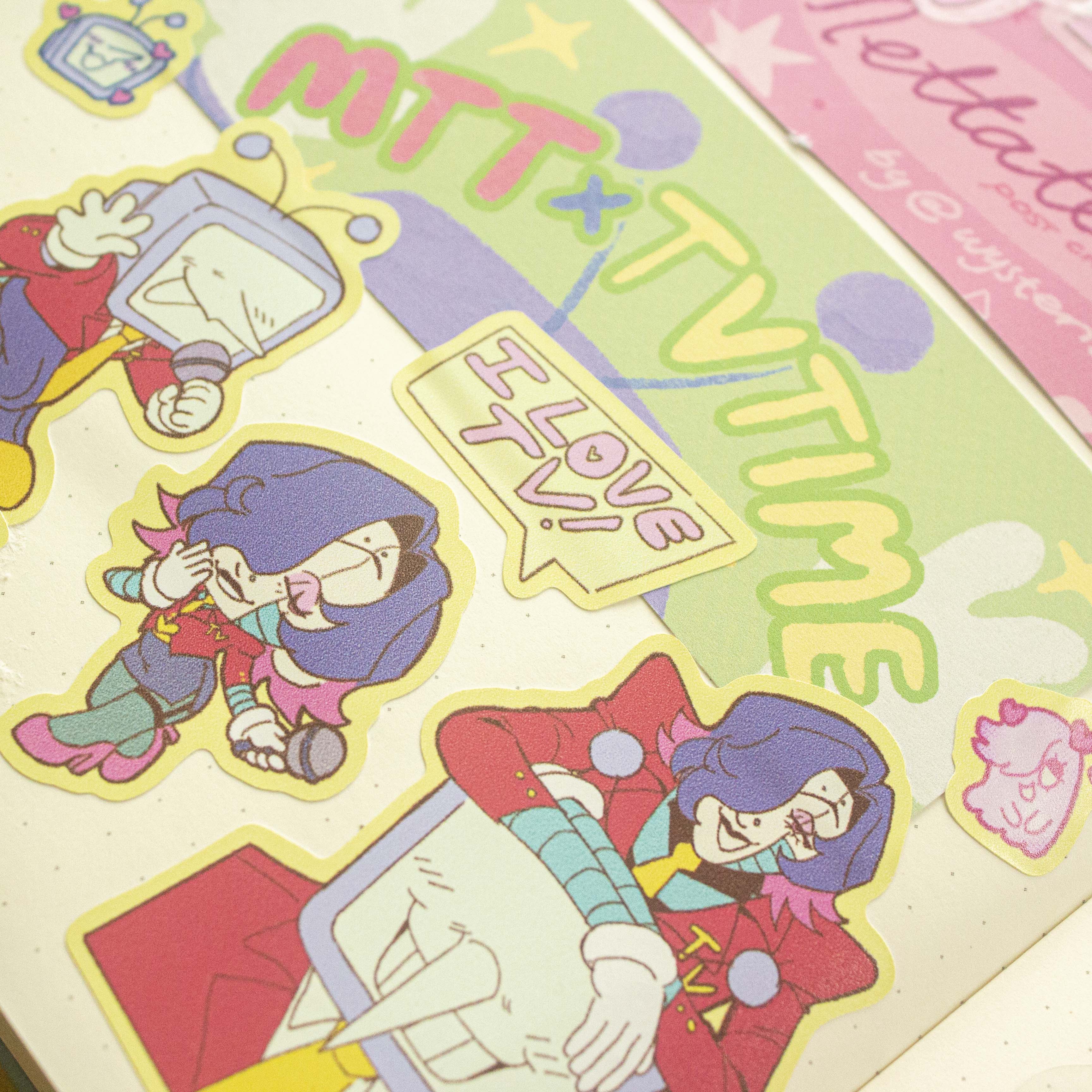 MTT x TV Time Vinyl Sticker Sheet
