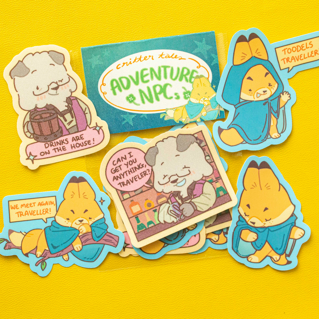 Critter Tales: Adventure NPCs Die Cut Sticker Set