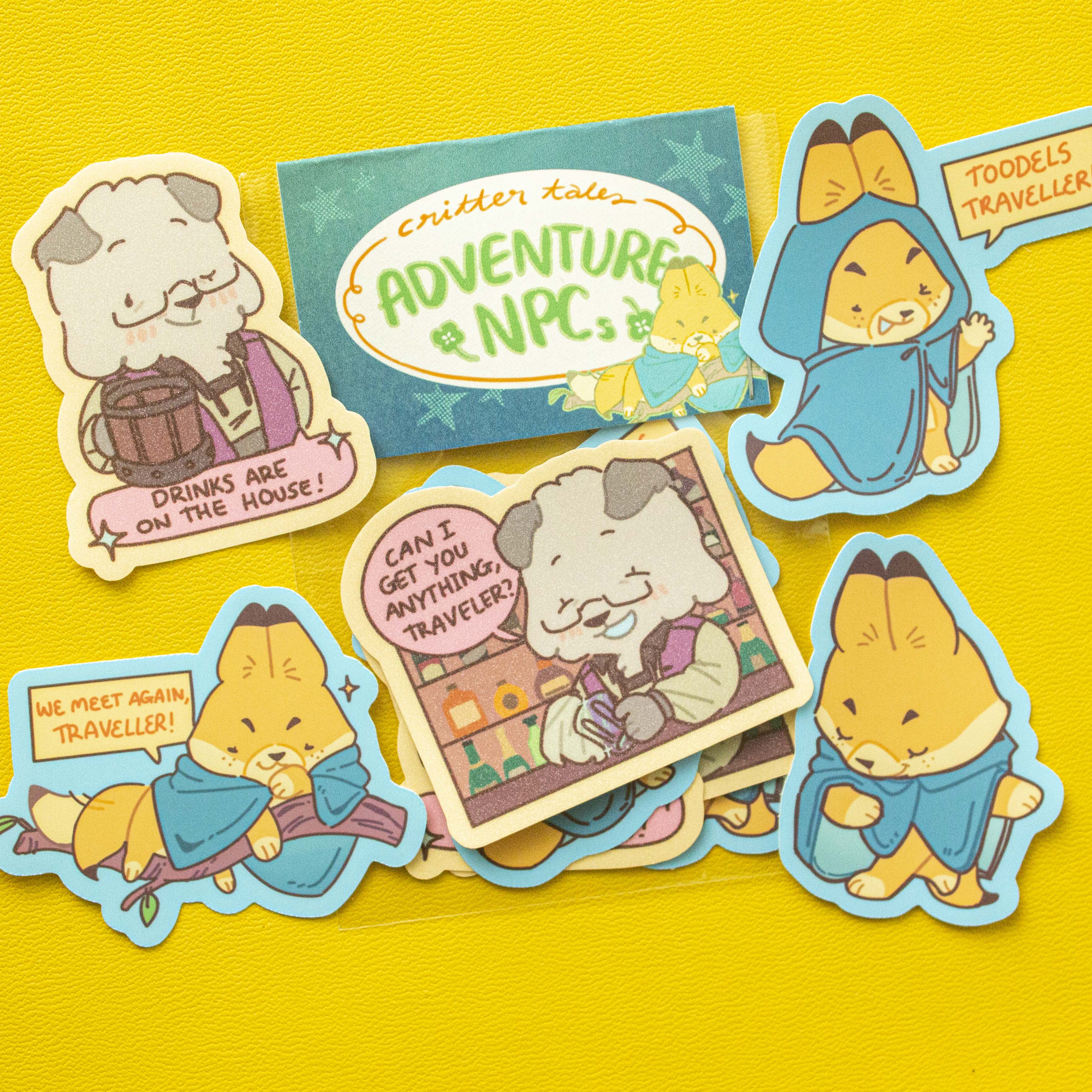 Critter Tales: Adventure NPCs Die Cut Sticker Set