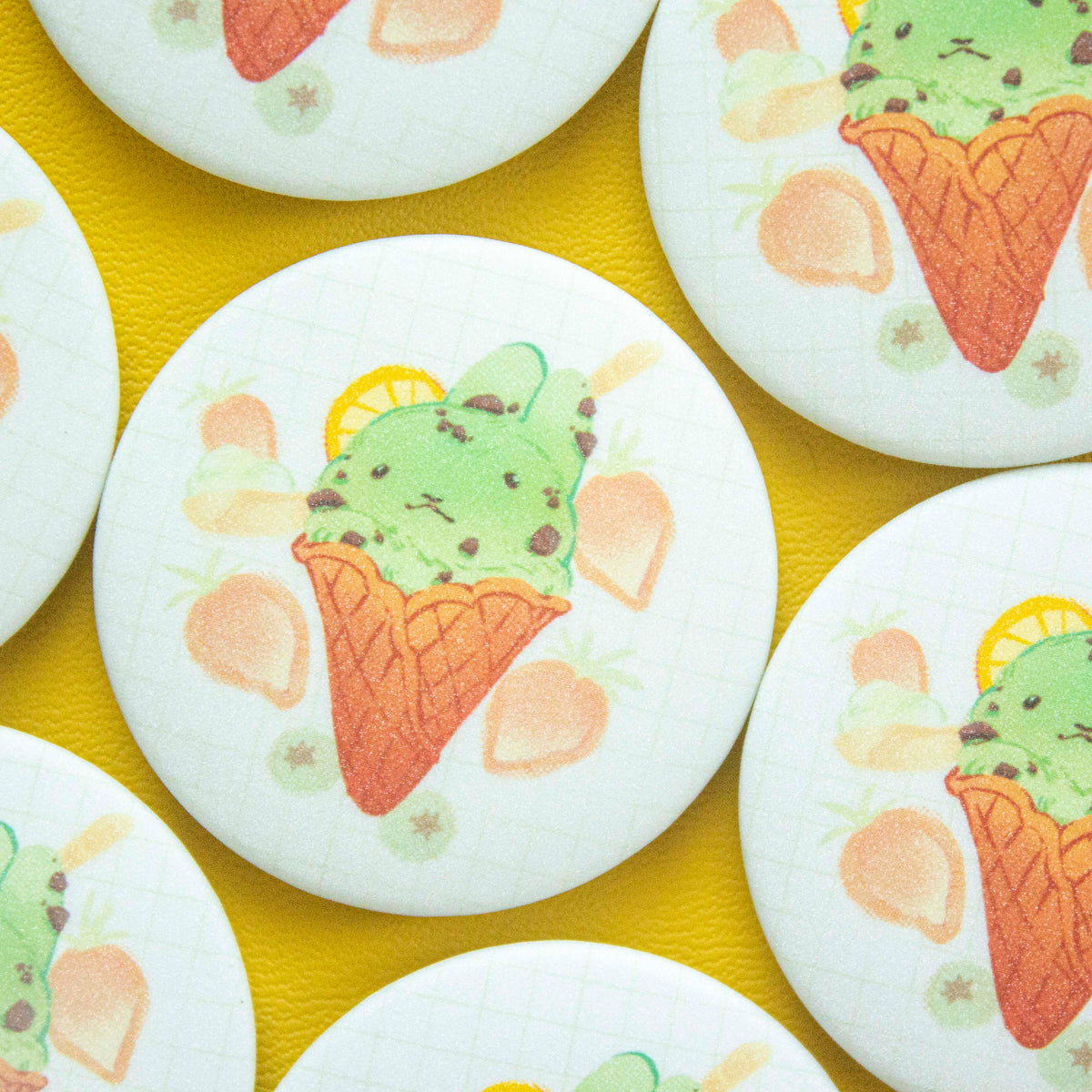 Foodie Buns Round Mini Pins