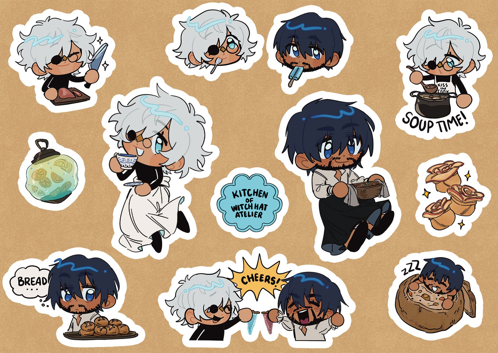 Witch Hat Atelier Characters Die Cut Stickers