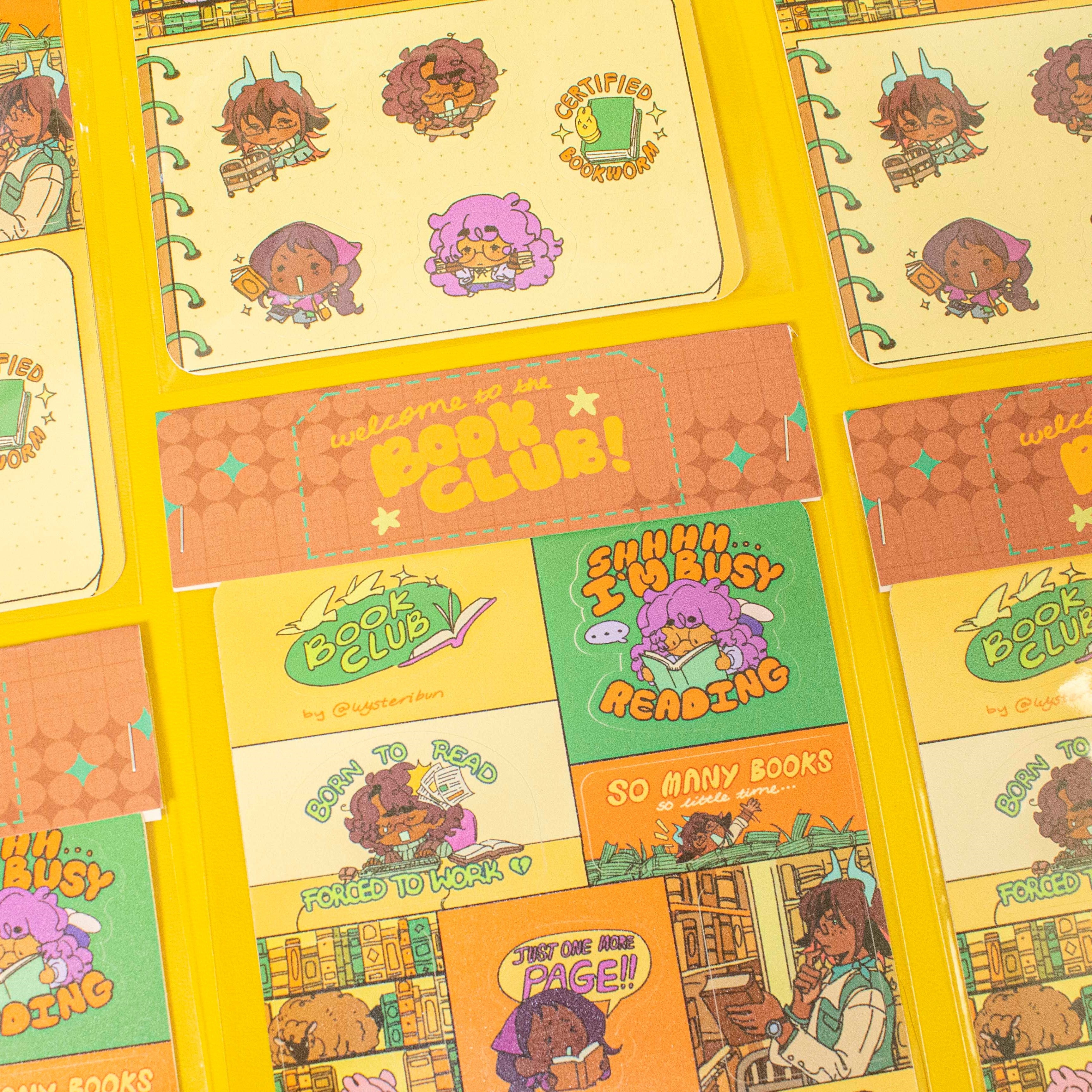 OC Book Club Vinyl Sticker Sheet