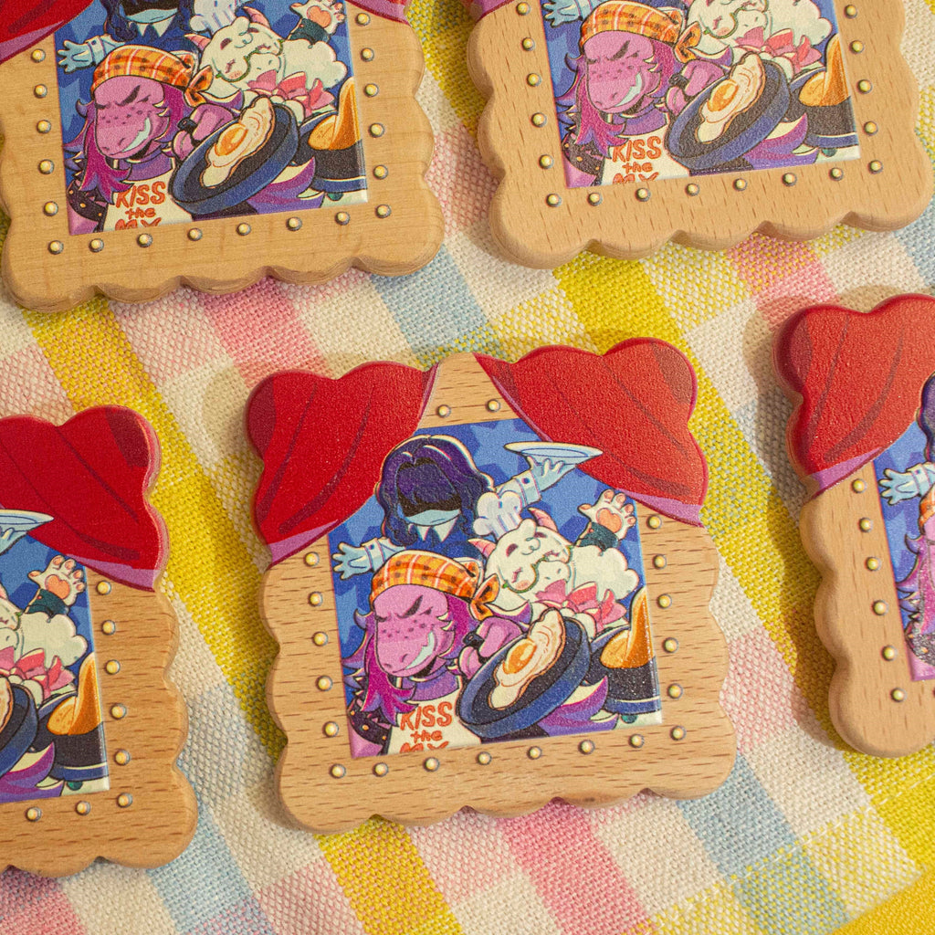 Deltarun Fun Gang Cooking Show Cookie Pin / Magnet