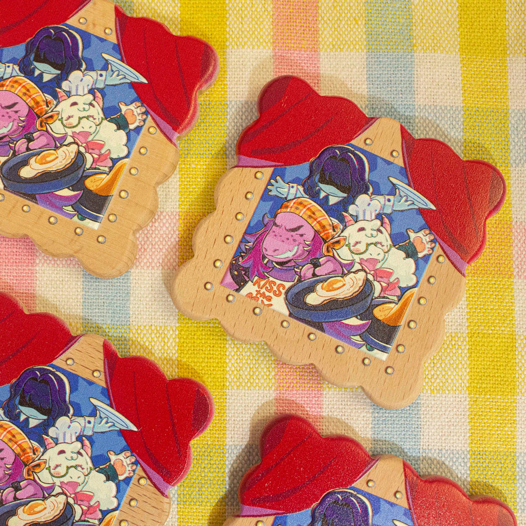 Deltarun Fun Gang Cooking Show Cookie Pin / Magnet