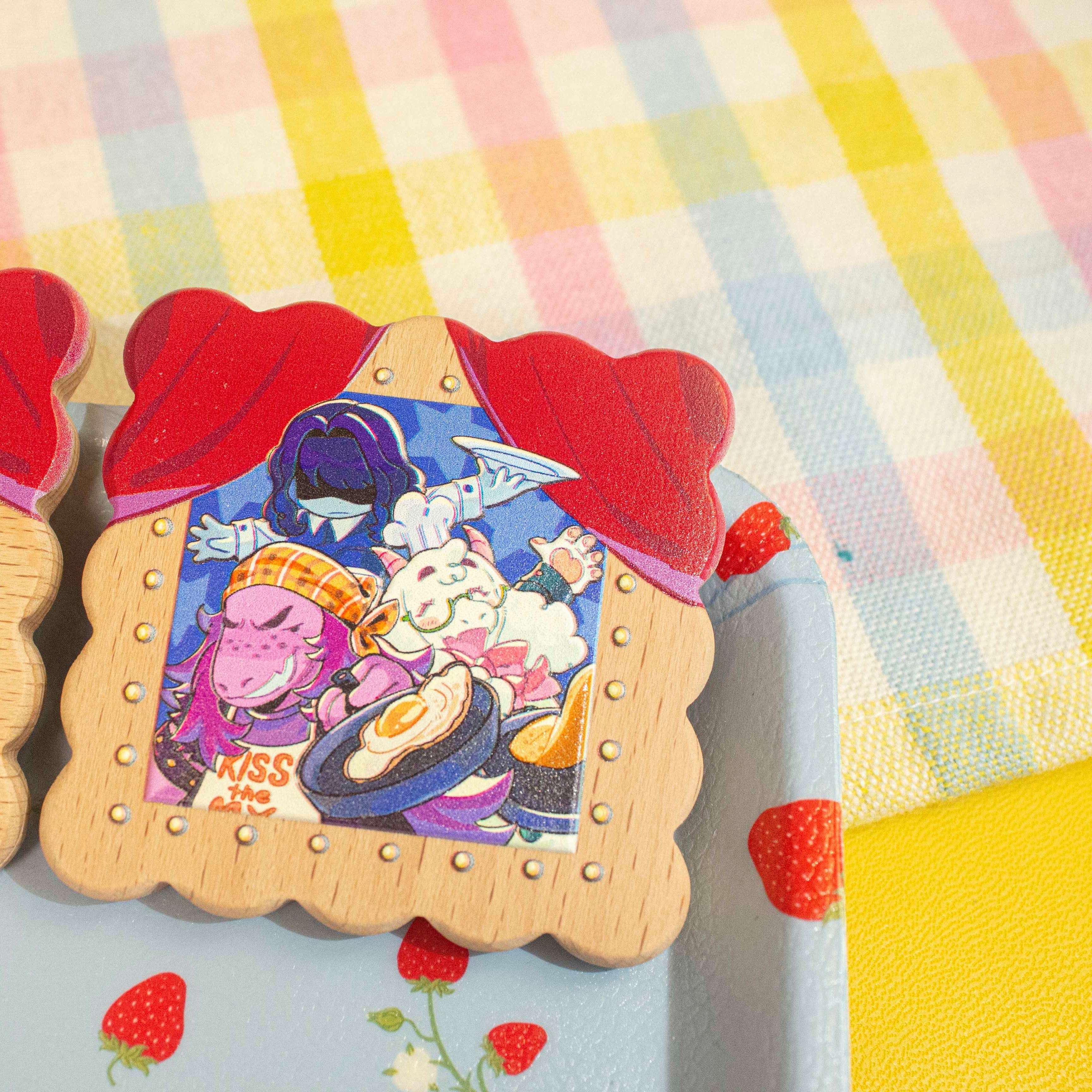 Deltarun Fun Gang Cooking Show Cookie Pin / Magnet